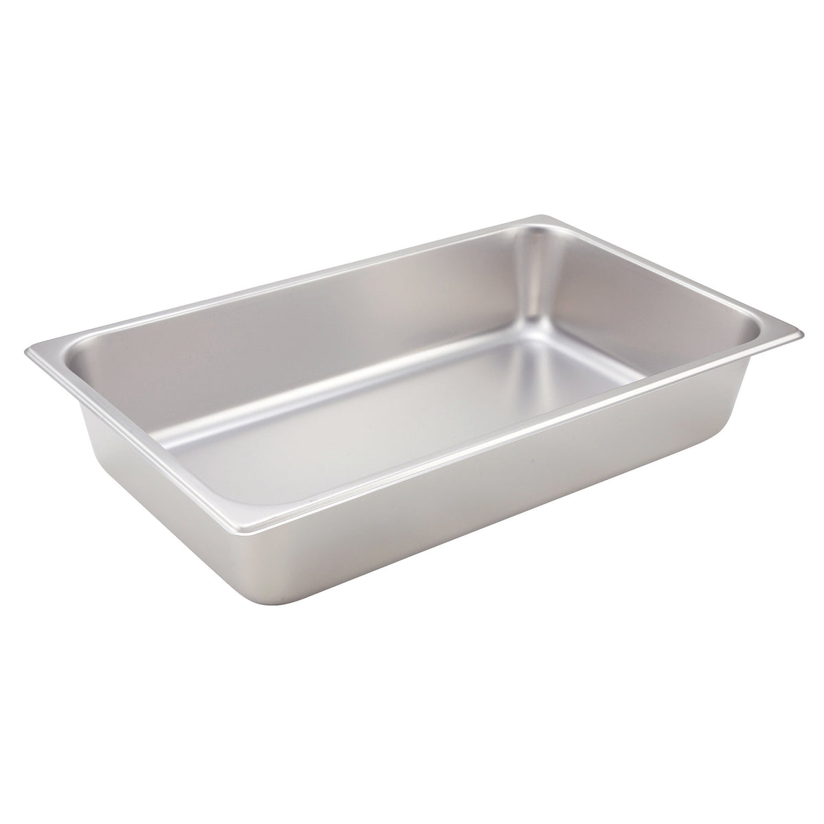 Picture of Winco SPF4 Straight-Sided Steam Pan, 25 Gauge - Stainless Steel - Full Size - 4 in.