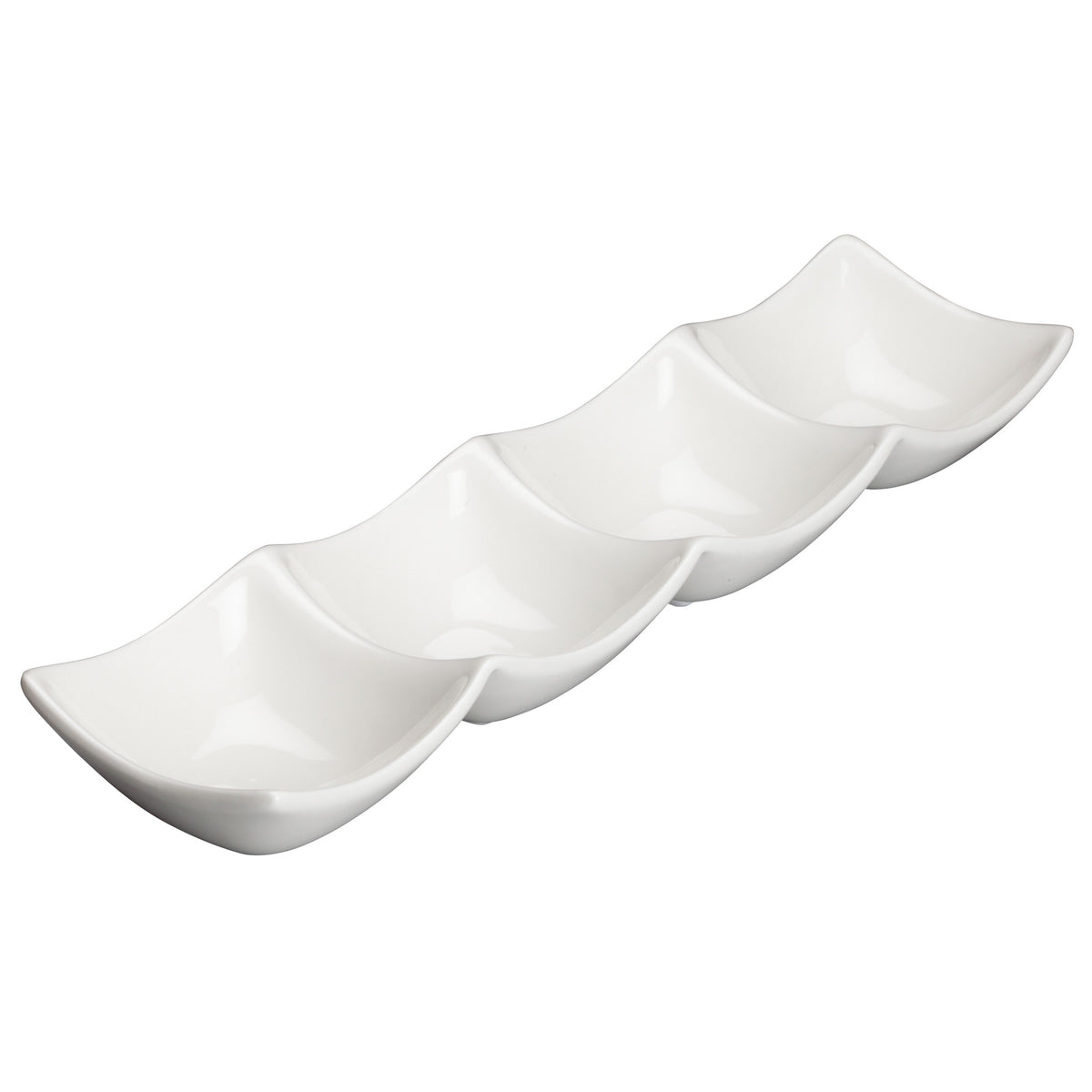 Picture of Winco WDP017-105 11.88 x 3 in. Porcelain Quartet Bowl, Bright White, 36 Piece