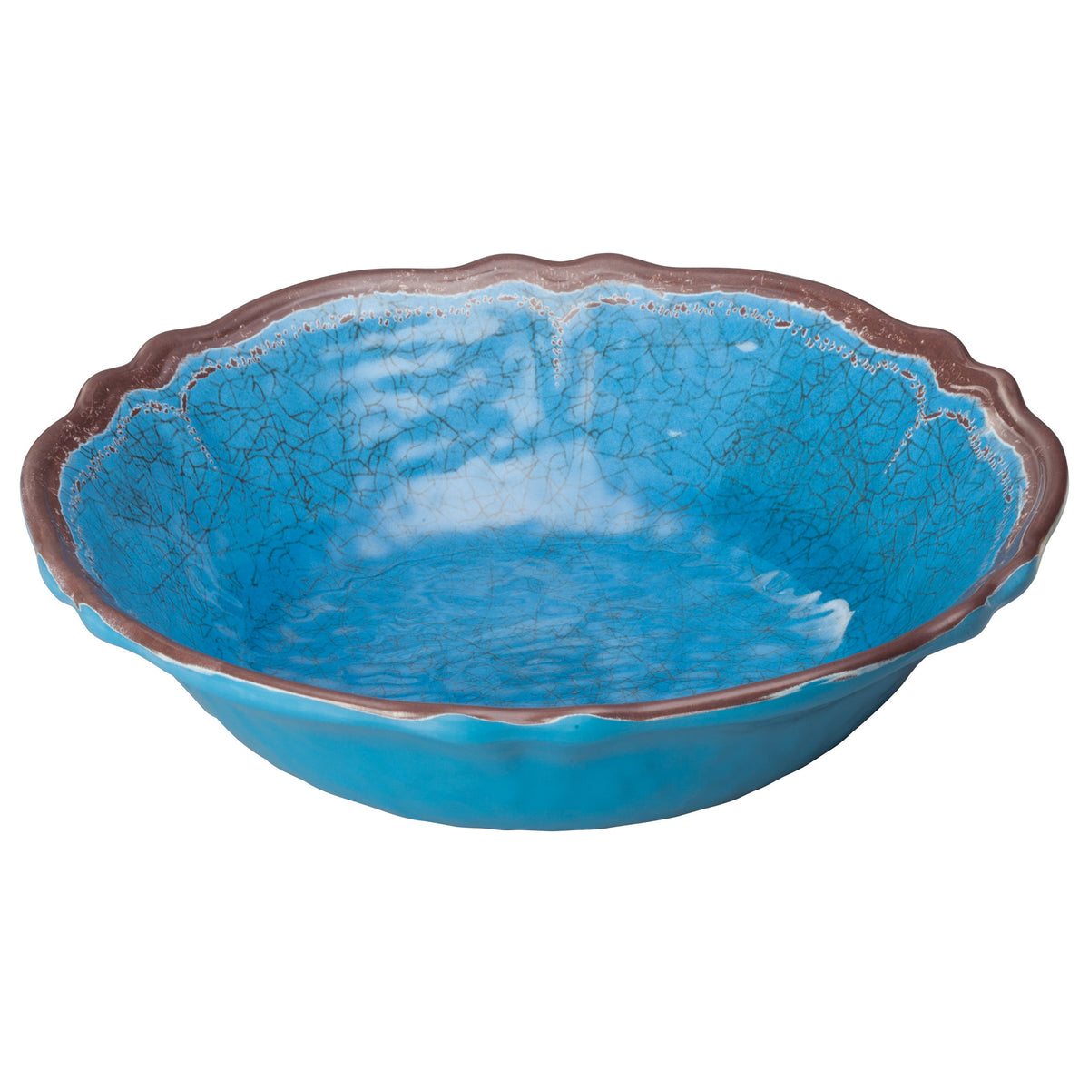 Picture of Winco WDM001-407 13.75 in. Dia. Melamine Hammered Bowl, Blue, 12 Piece