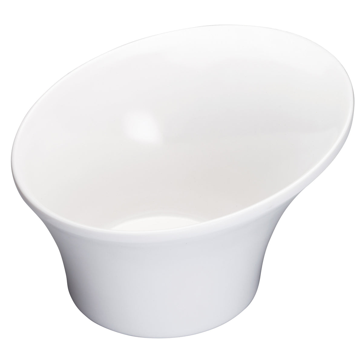 Picture of Winco WDM004-202 7.25 in. Dia. Melamine Angle Bowl, White, 24 Piece