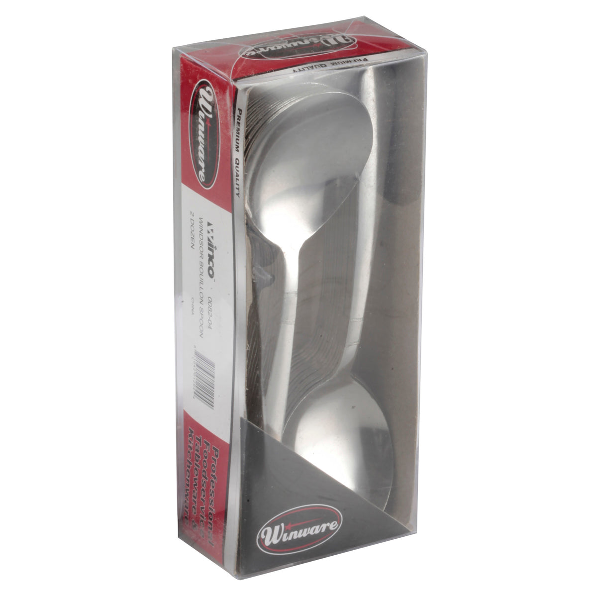 Picture of Winco 0082-04 Windsor Bouillon Spoon, 2 Dozen, 18-0 Medium Weight