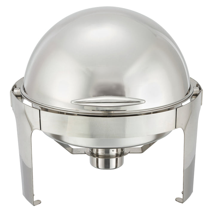 Picture of Winco 602 Madison 6 qt. Round Chafer, Roll-Top, Stainless Steel, Heavyweight