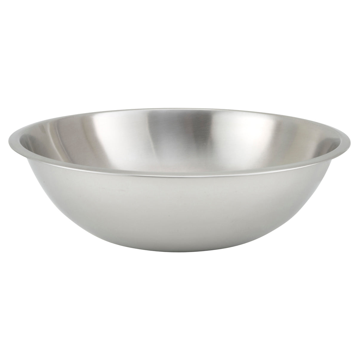 Picture of Winco MXHV-1600 Mixing Bowl, Shallow, Heavy-Duty Stainless Steel, 0.65 mm - 16 qt.