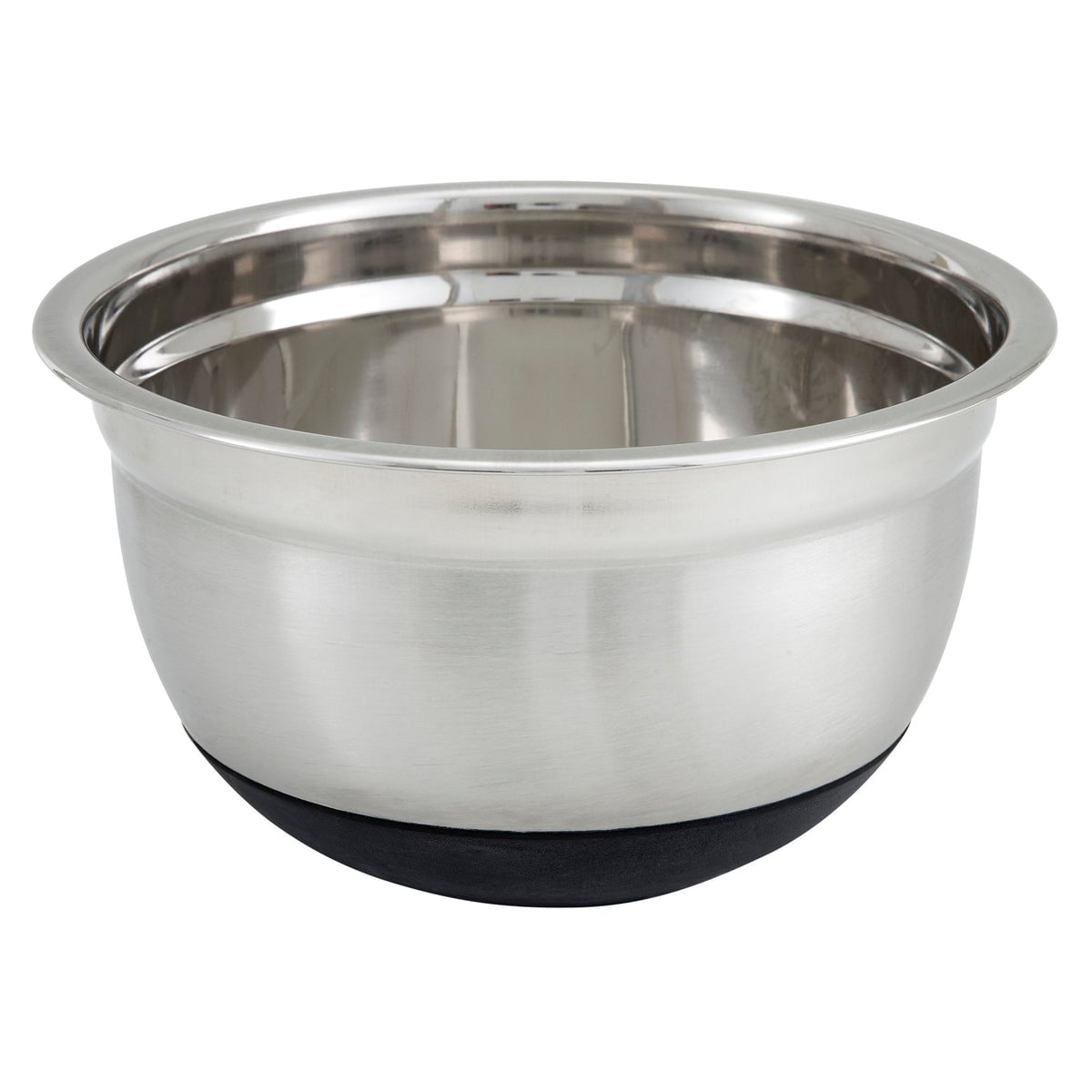 Picture of Winco MXRU-300 Mixing Bowl, Silicone Base, Stainless Steel - 3 qt.