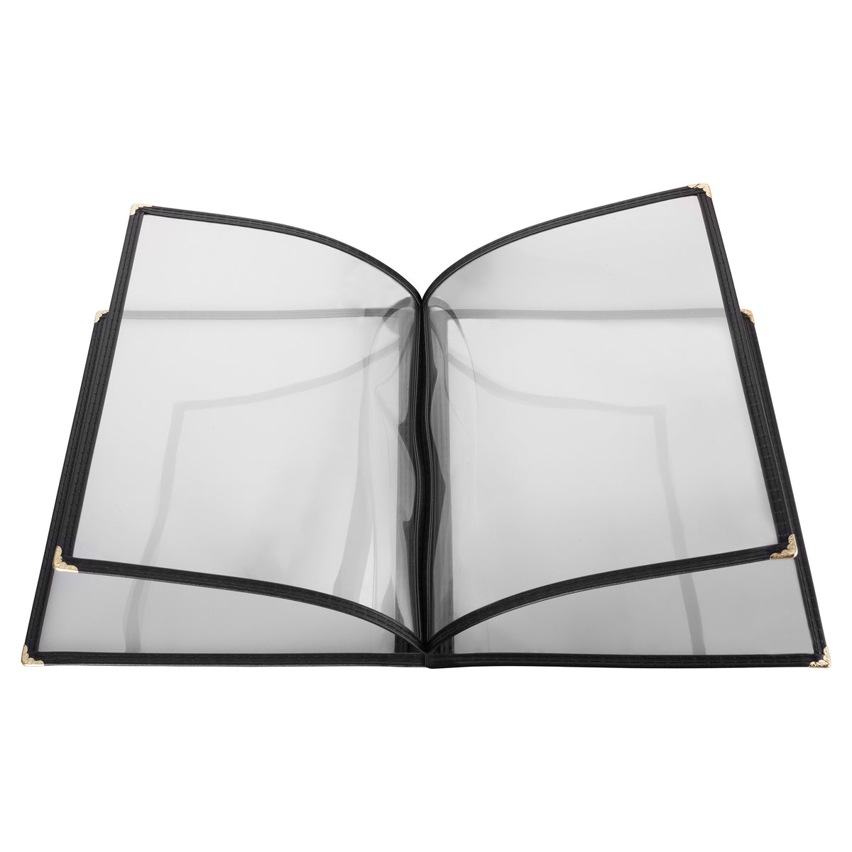 Picture of Winco PMCF-9K Four Pocket Black Menu Cover, 9.63 x 12.13 in.