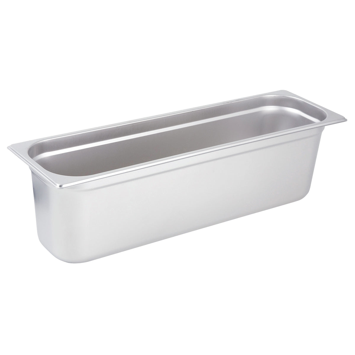Picture of Winco SPJH-6HL Anti-Jam Half Long Steam Pan, 22 Gauge - Stainless Steel - 6 in.