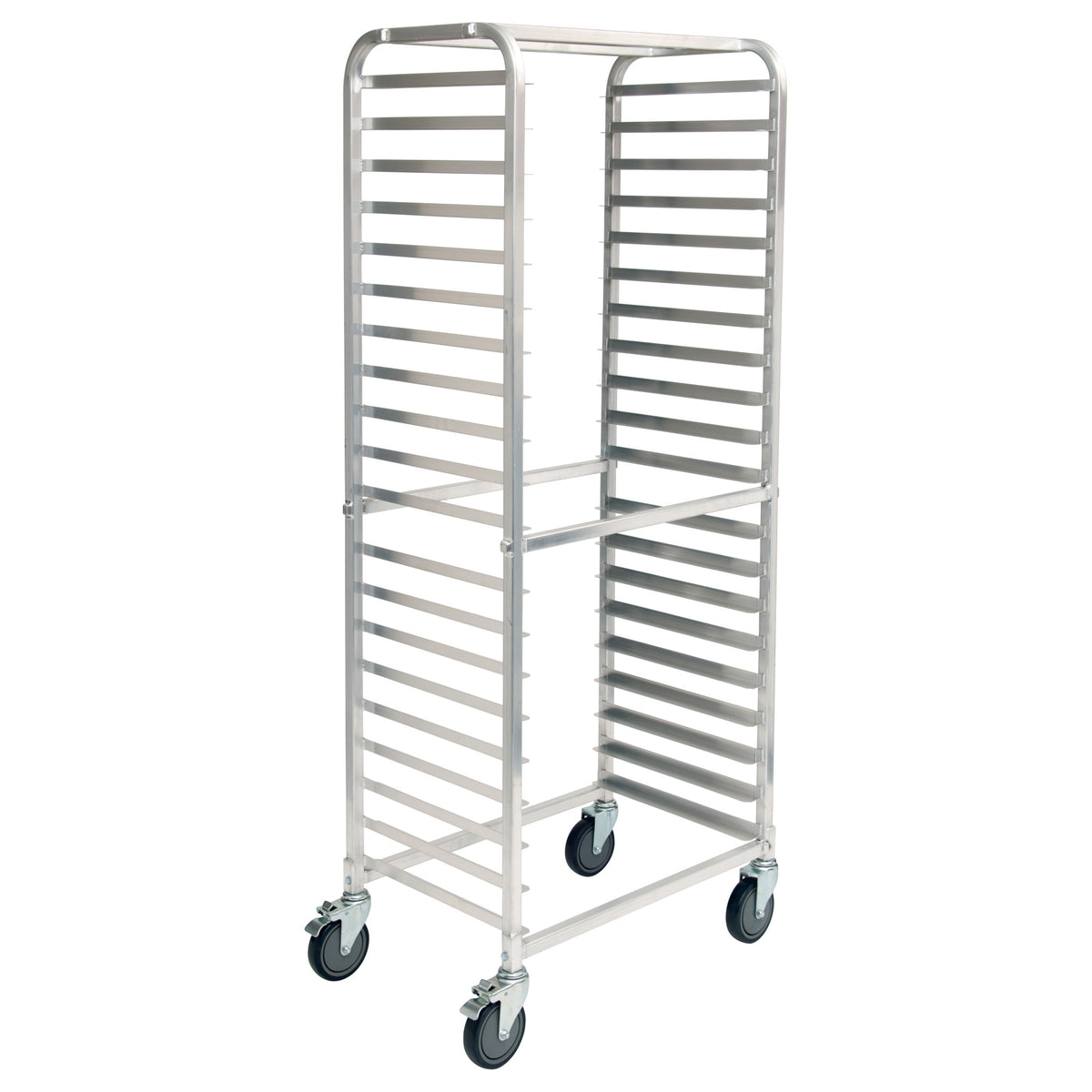 Picture of Winco ALRS-20BK 20-Tier Side-Load Sheet Pan Rack with Brakes - 3 in. Spacing