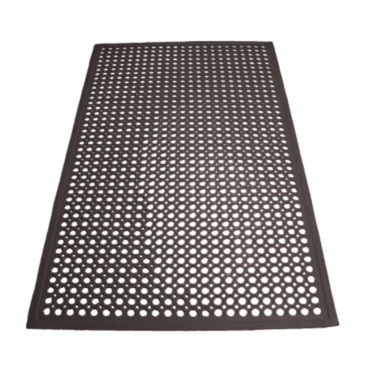 Picture of Winco RBM-35K-R Rubber Floor Mats, Beveled Edge - Black, Rolled - 3 ft. x 5 ft. x 0.5 in.