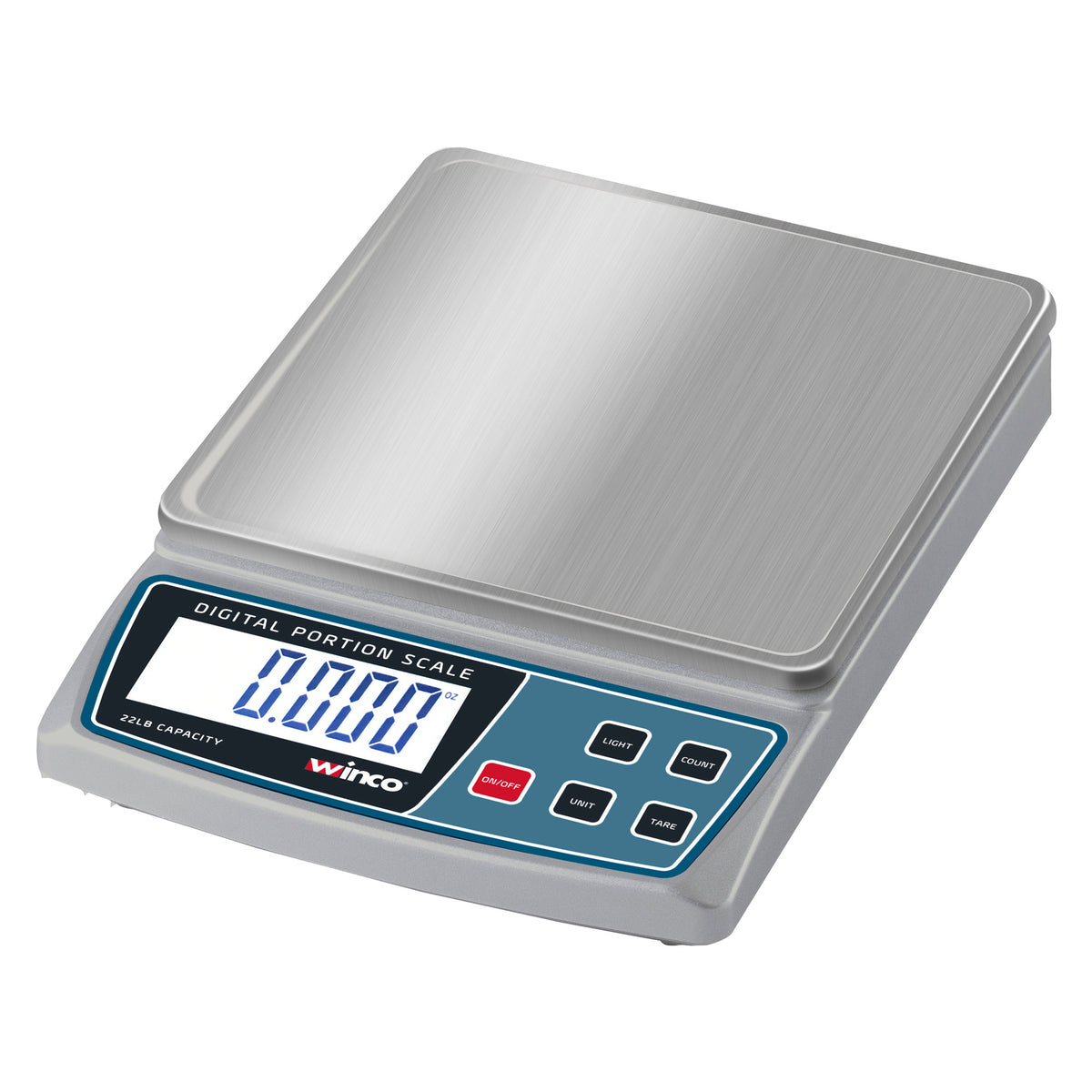 Picture of Winco SCAL-D22 Digital Portion Scale, 22 lbs - Batteries & AC Adaptor Included, NSF