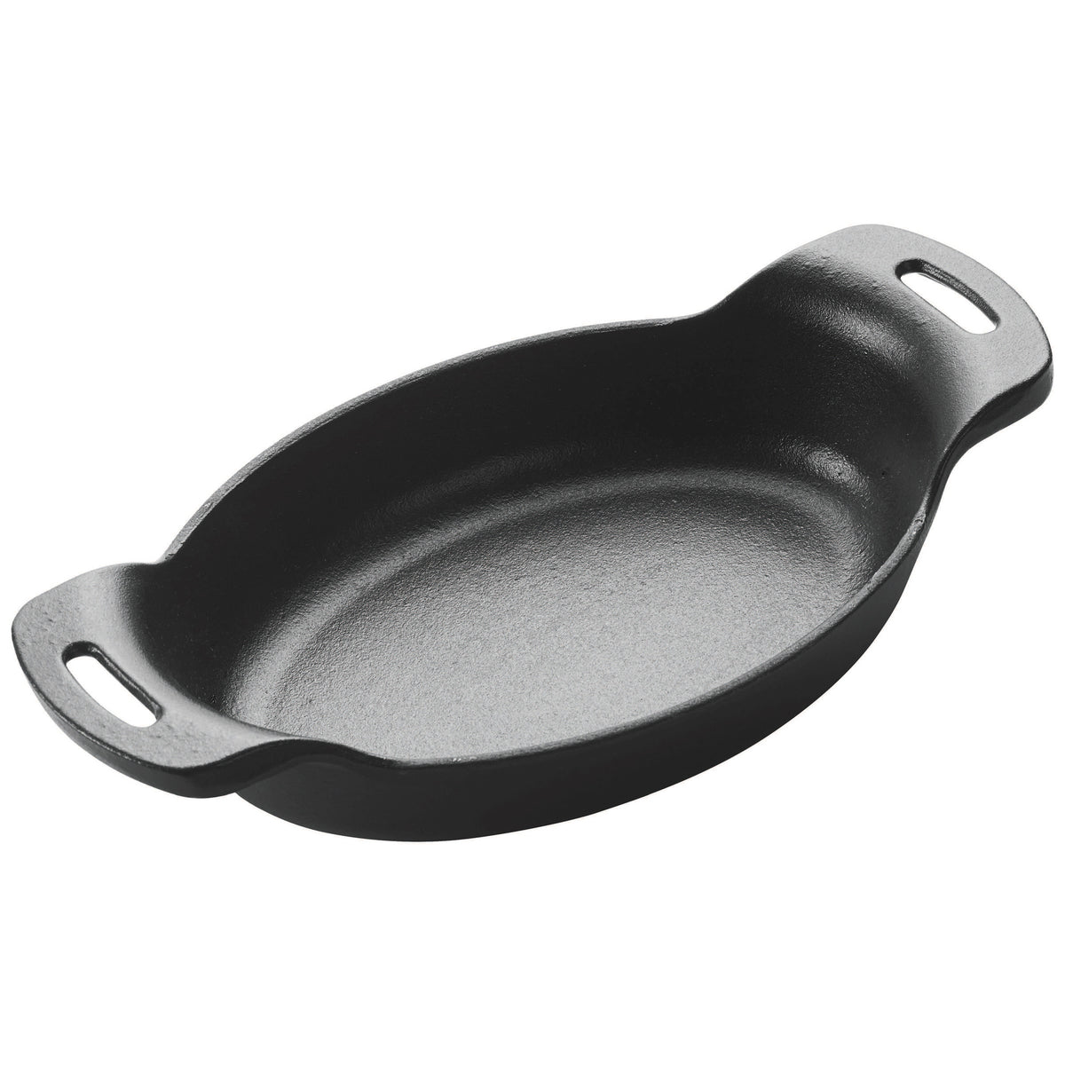 Picture of Winco CASM-7O 7.38 x 5.38 in. Fireiron Mini Cast Iron 16 oz Oval Server, Enameled