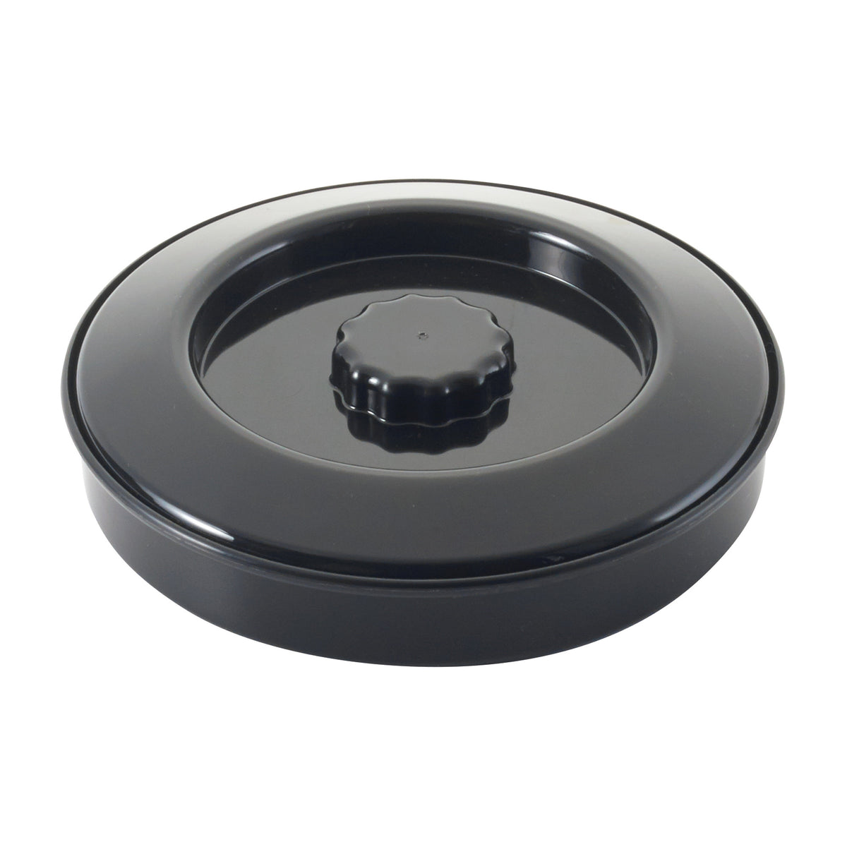 Picture of Winco PTW-7K Tortilla Warmer with Lid, Stackable, Polypropylene - 7.5 in. Dia. x 1.88 in. - Black - NSF