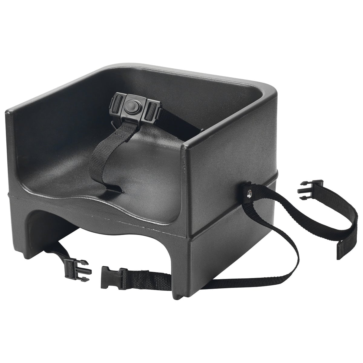 Picture of Winco CHB-1PK Plastic Booster Seat with 3-Way Strap - Black