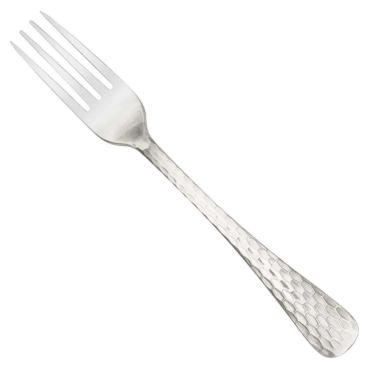 Picture of Winco 0023-05 Caspian Dinner Fork, 18-0 Medium Weight, Hammered Finish