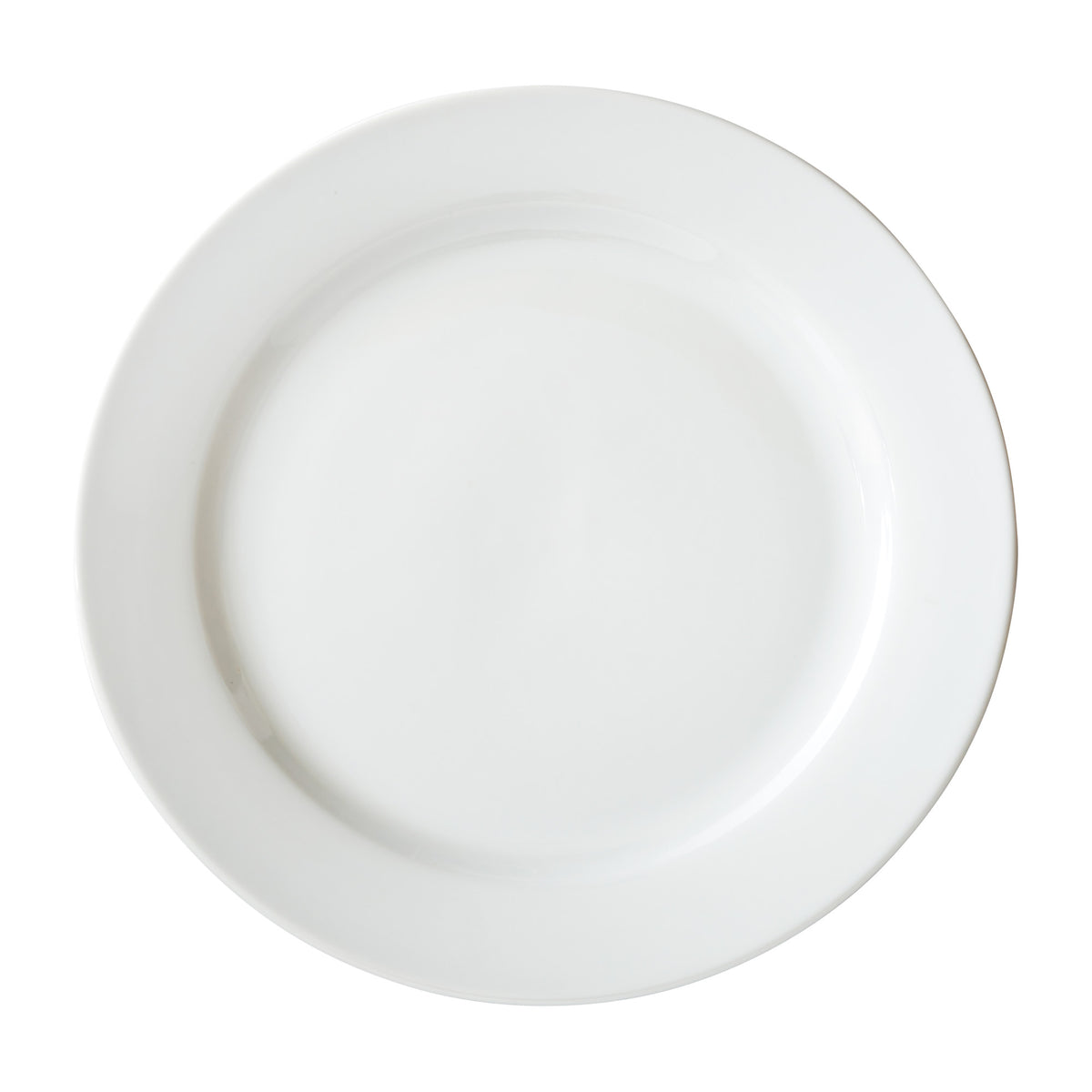 Picture of Winco BPR-14RE Birkhall Plate with Rolled Edge, 14 in. Dia. x 1.25 in., White Porcelain, 6 Piece