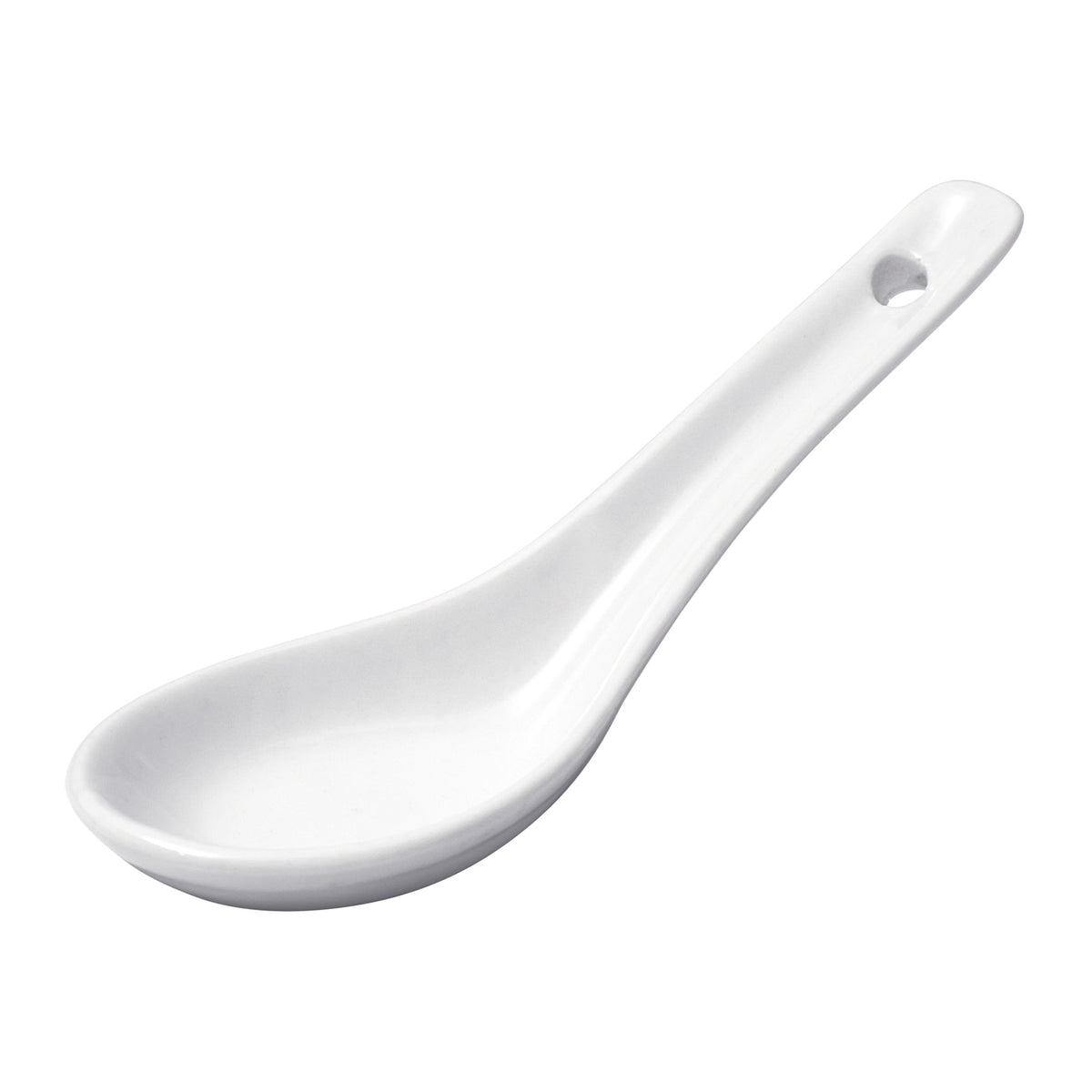 Picture of Winco ASS-55 Soup Spoon, White Porcelain, 5.5 x 2 x 0.5 in. - 72 Piece