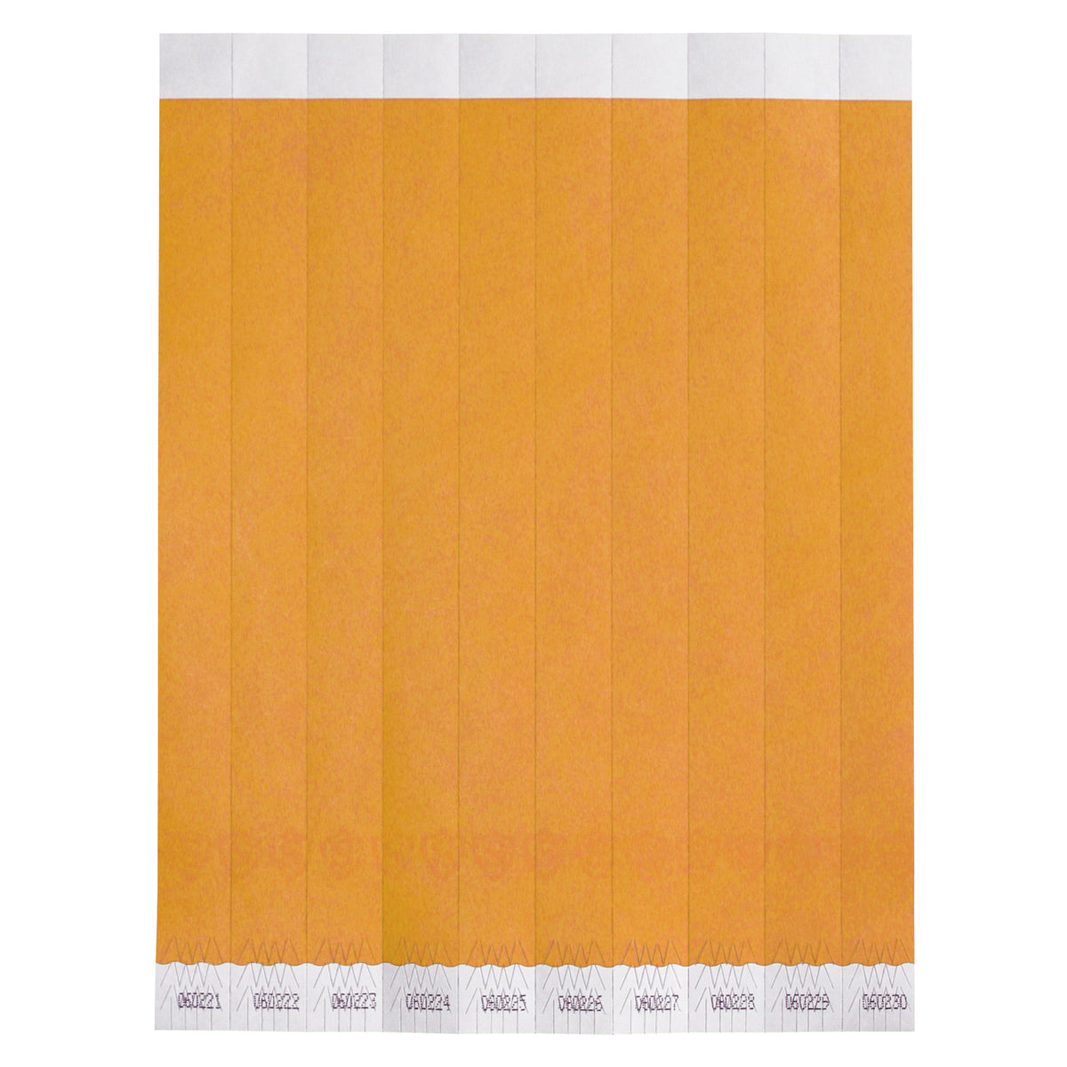 WB-100O-S Bar Maid Waterproof Tear-Free Wristbands - Orange Solid - 500 Piece
