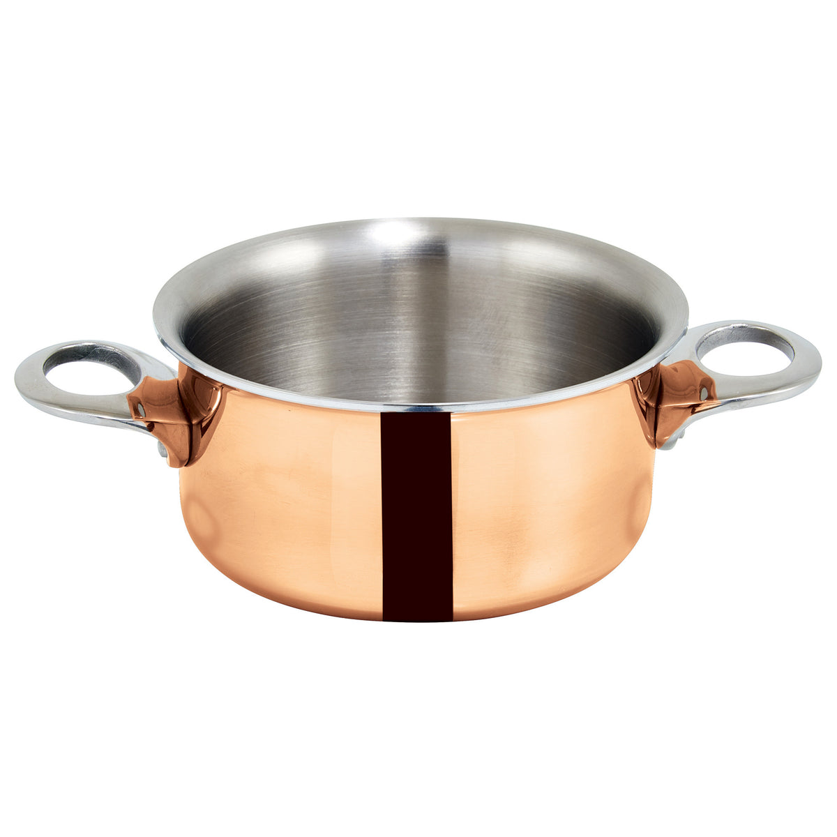 Picture of Winco DCCR-3C Mini 3.75 in. Casserole, Copper Plated, 15 oz