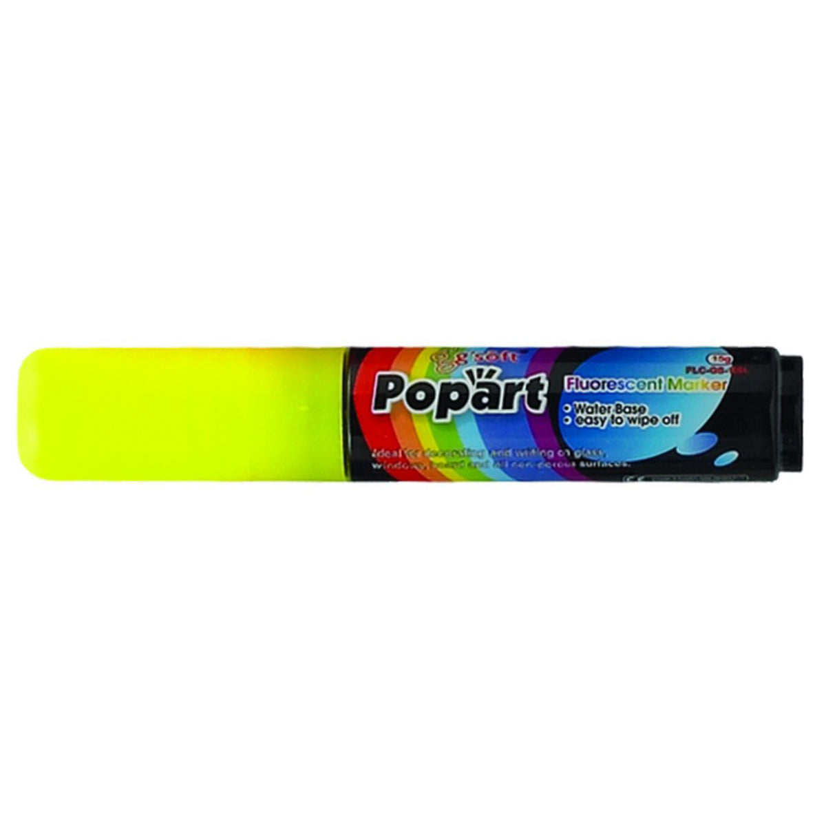 Picture of Winco MBPM-Y Chisel Tip Marker, Deluxe Plus - Neon Yellow