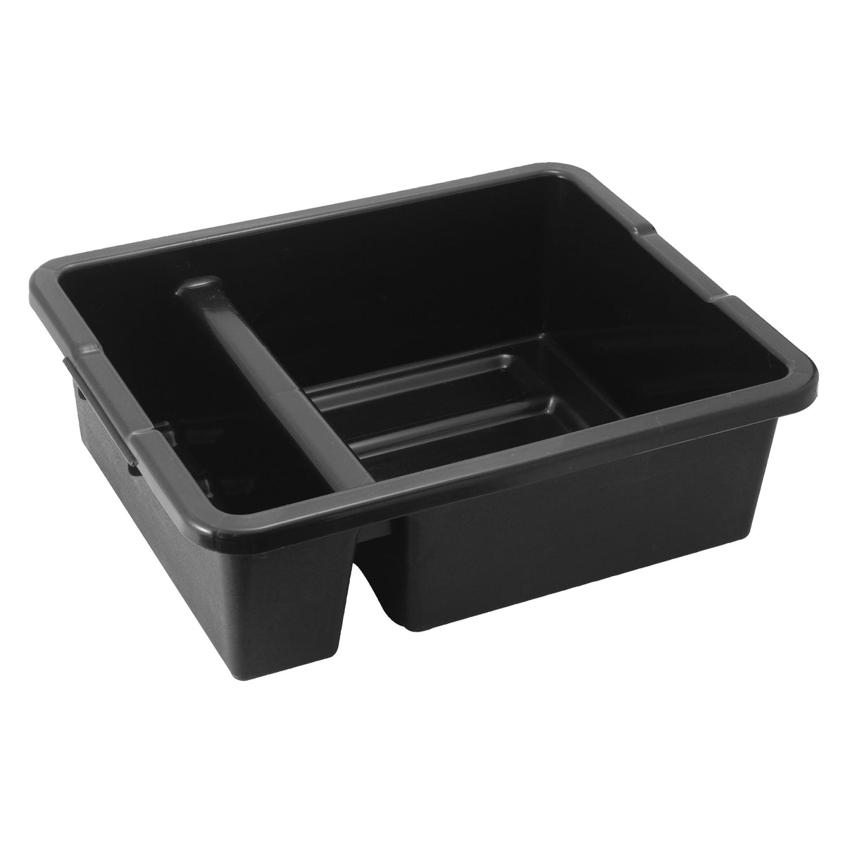 Picture of Winco PLTC-7K Heavyweight Polypropylene Divided Bus Box - Black