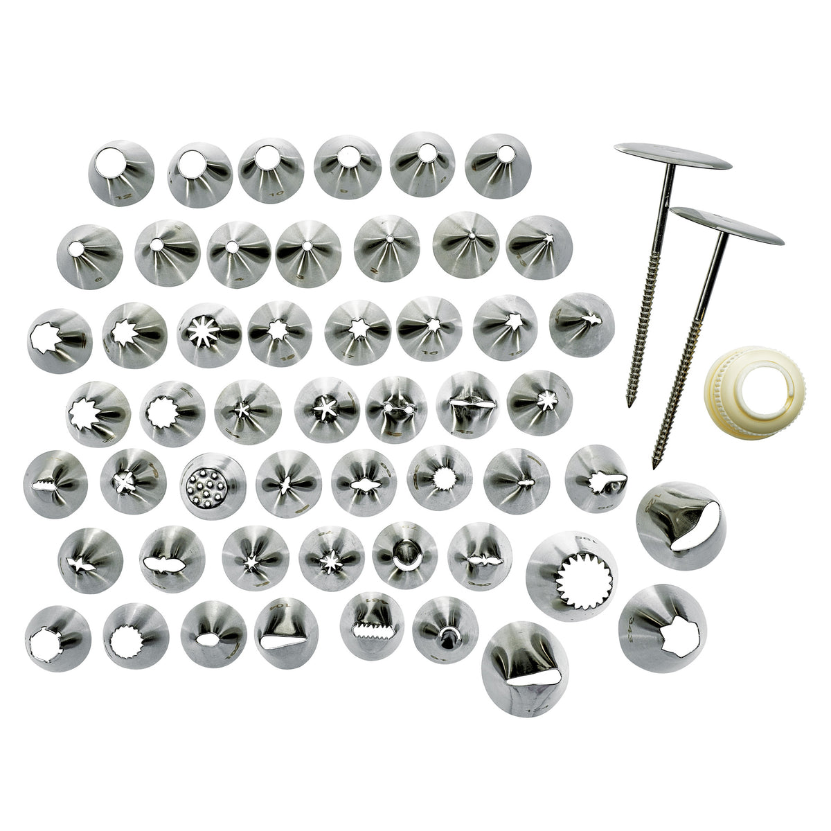 Picture of Winco CDT-52 Cake Decorating Set, 52 Tips, Stainless Steel