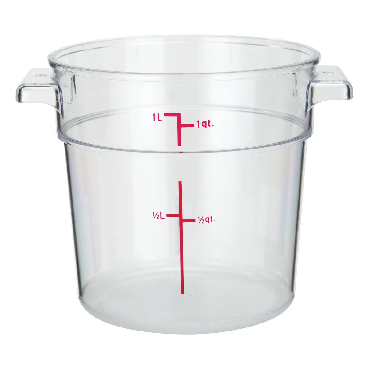 Picture of Winco PCRC-1 Round Storage Container, Clear Polycarbonate - 1 qt.