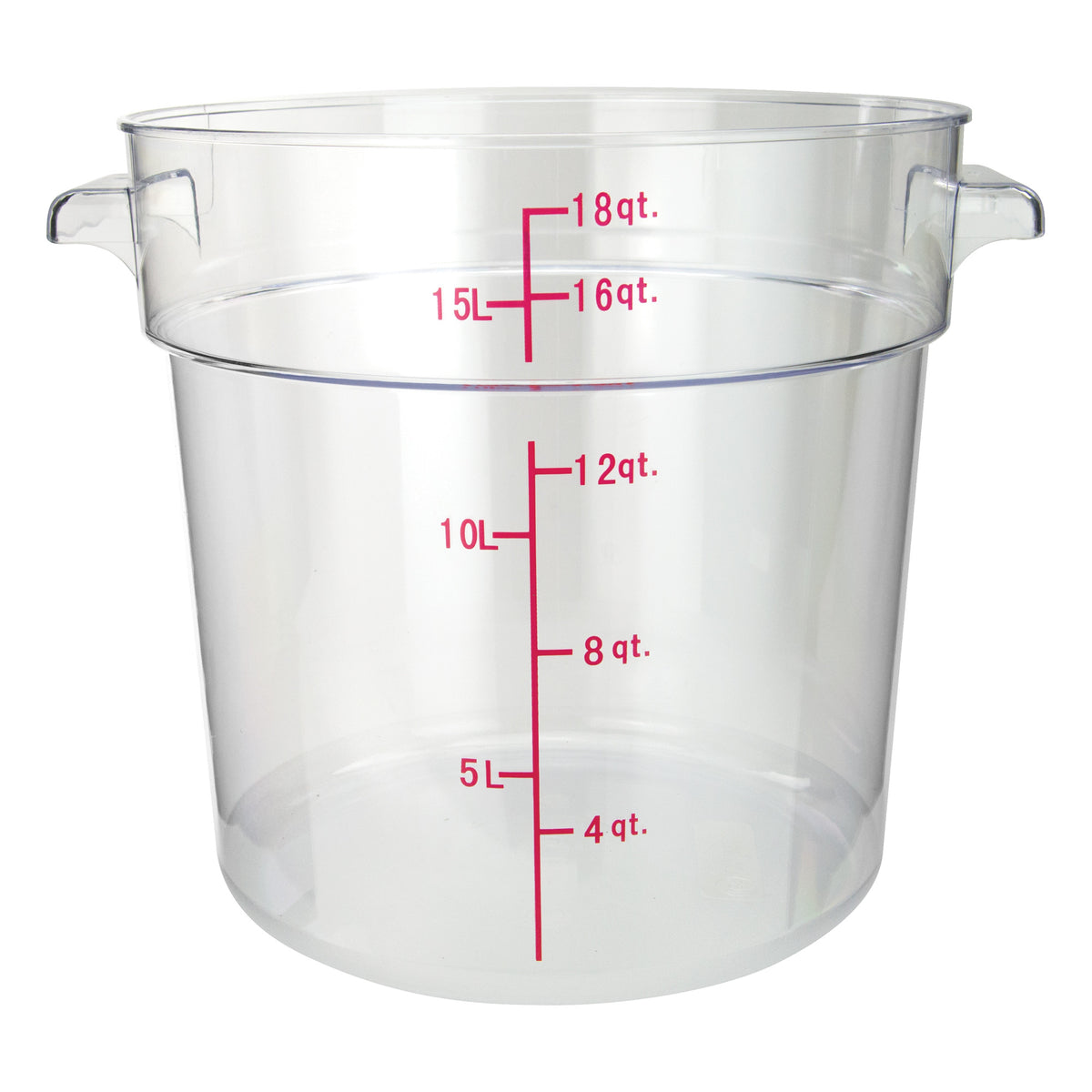 Picture of Winco PCRC-18 Round Storage Container, Clear Polycarbonate - 18 qt.