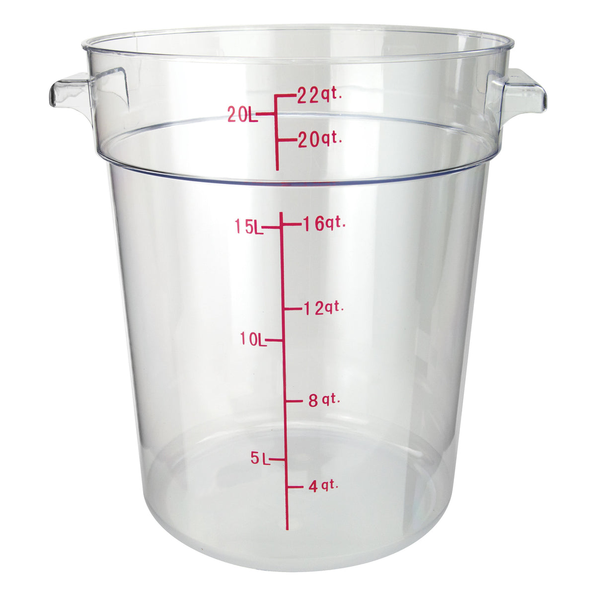 Picture of Winco PCRC-22 Round Storage Container, Clear Polycarbonate - 22 qt.