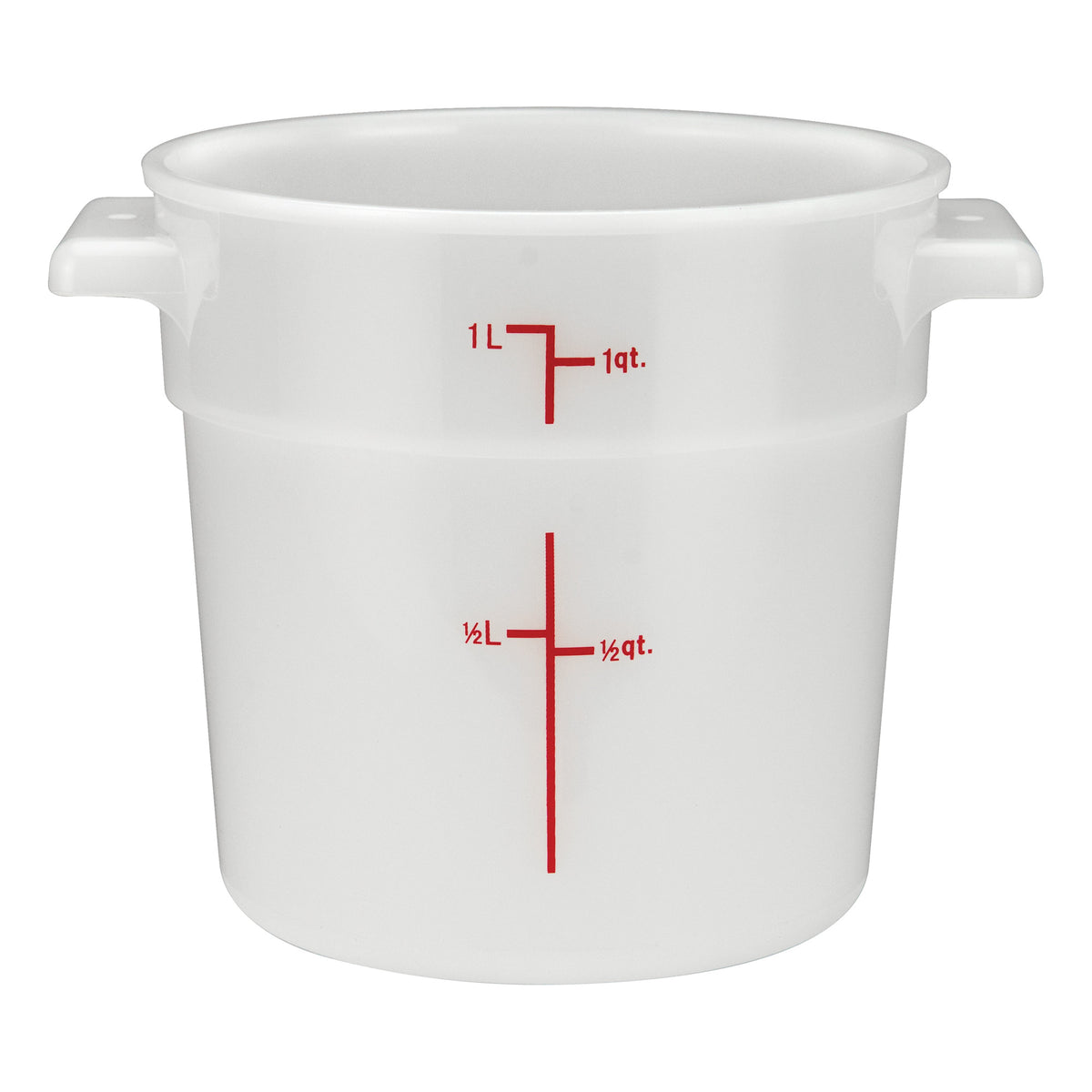 Picture of Winco PPRC-1W Round Storage Container, White, Polypropylene - 1 qt.