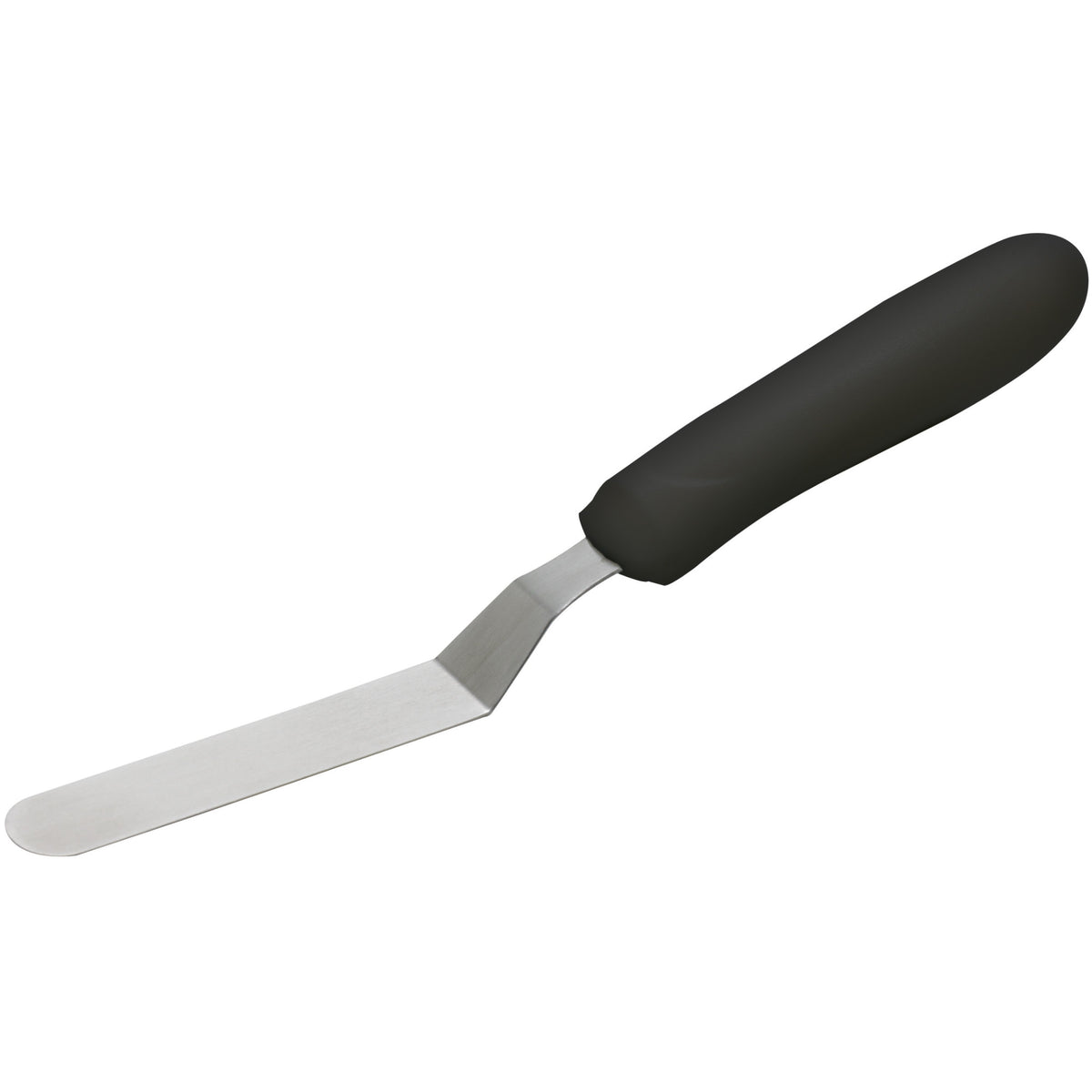 Picture of Winco TKPO-4 Spatula with Offset, Black Polypropylene Handle - 3.5 x 0.75 in.
