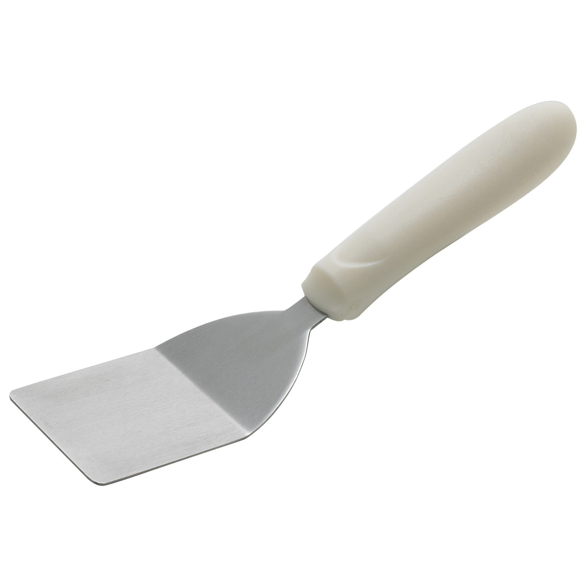 Picture of Winco TWP-30 Mini Turner with Offset, White Polypropylene Handle, 2 x 2.25 in. Blade