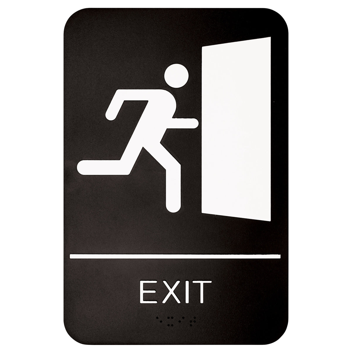 SGNB-604 Information Signs with Braille, 6 x 9 in. - Exit