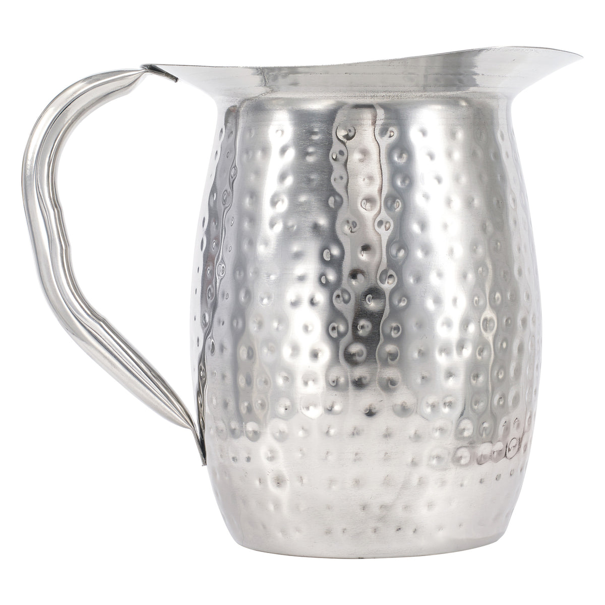 Picture of Winco WPB-2H 2 qt. Hammered Stainless Steel Bell Pitcher