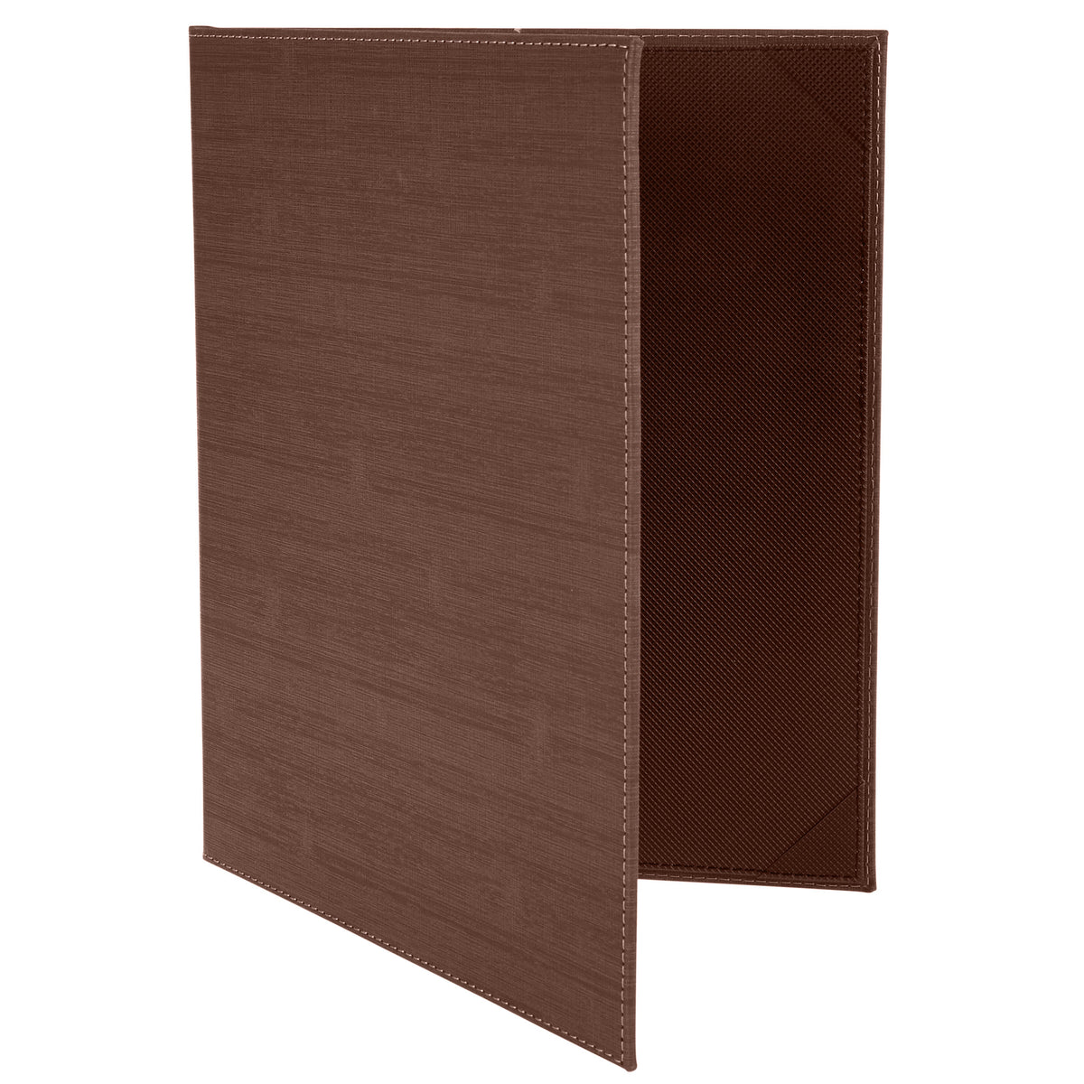 Picture of Winco LMD-814BN Two-View Menu Cover - Brown, 8.5 x 14 in.