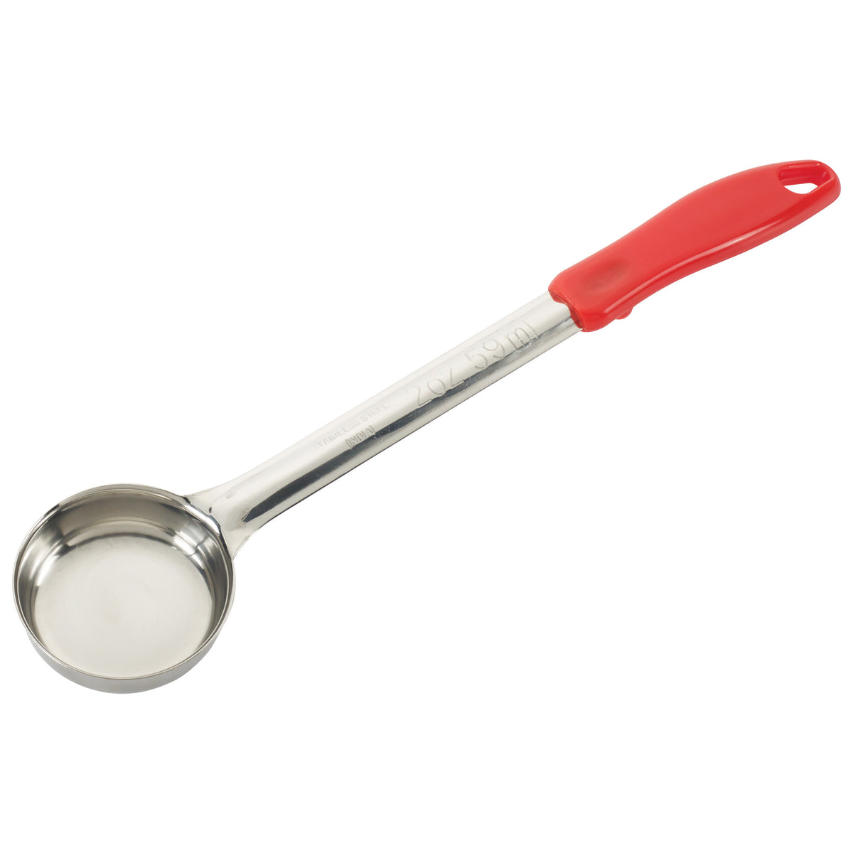 Picture of Winco FPS-2 2 oz Solid Food Portioner, Red, Stainless Steel