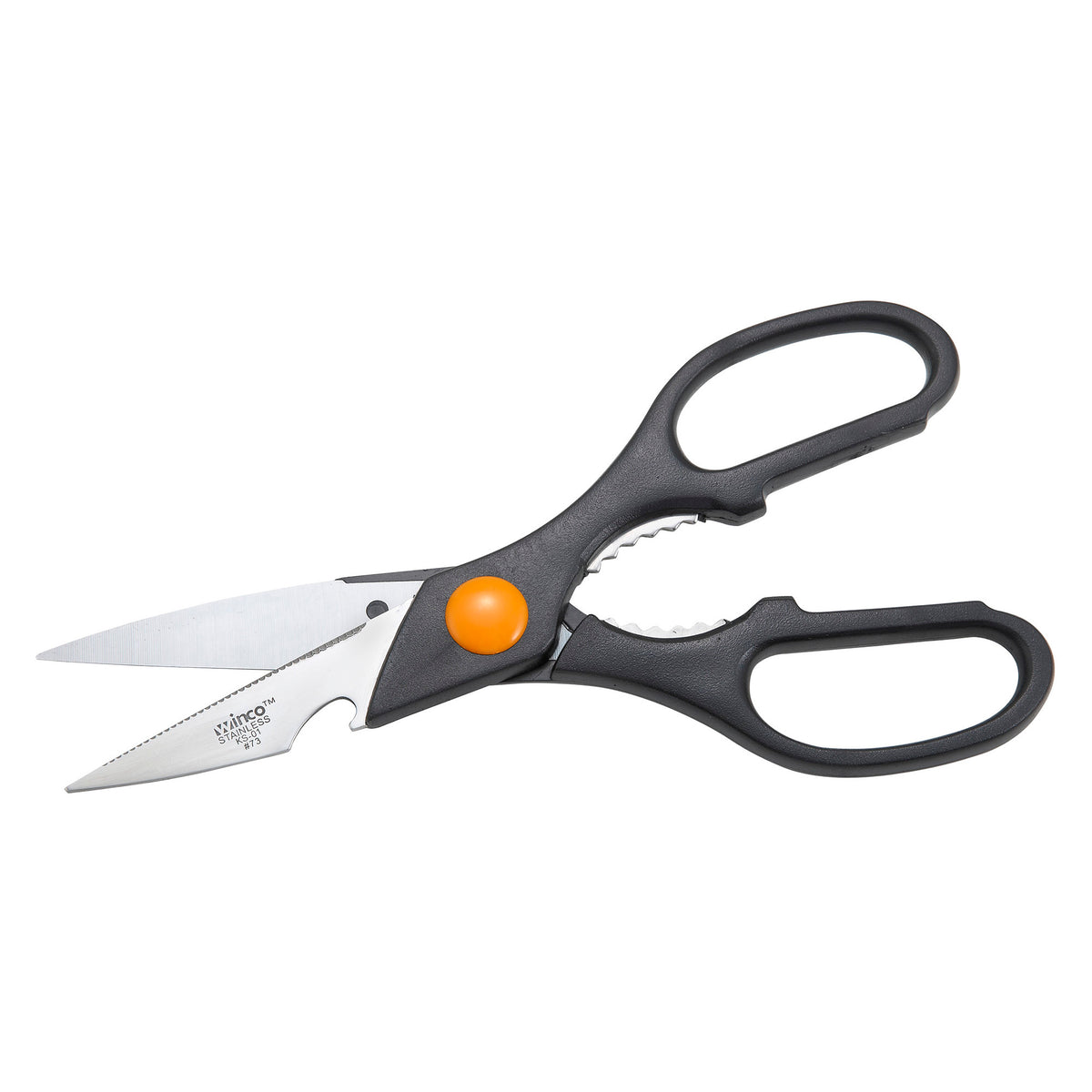 Picture of Winco KS-01 Kitchen Shears, Plastic Handle, Stainless Steel