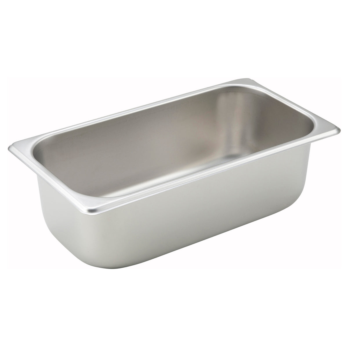 Picture of Winco SPT4 Straight-Sided Steam Pan, 25 Gauge Stainless Steel, 1-3 Size - 4 in.