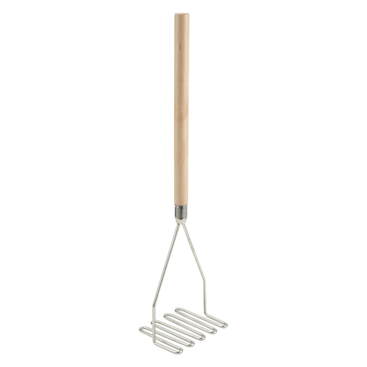 Picture of Winco PTM-24S Potato Masher with Wooden Handle - 5.25 x 24 in. - Square