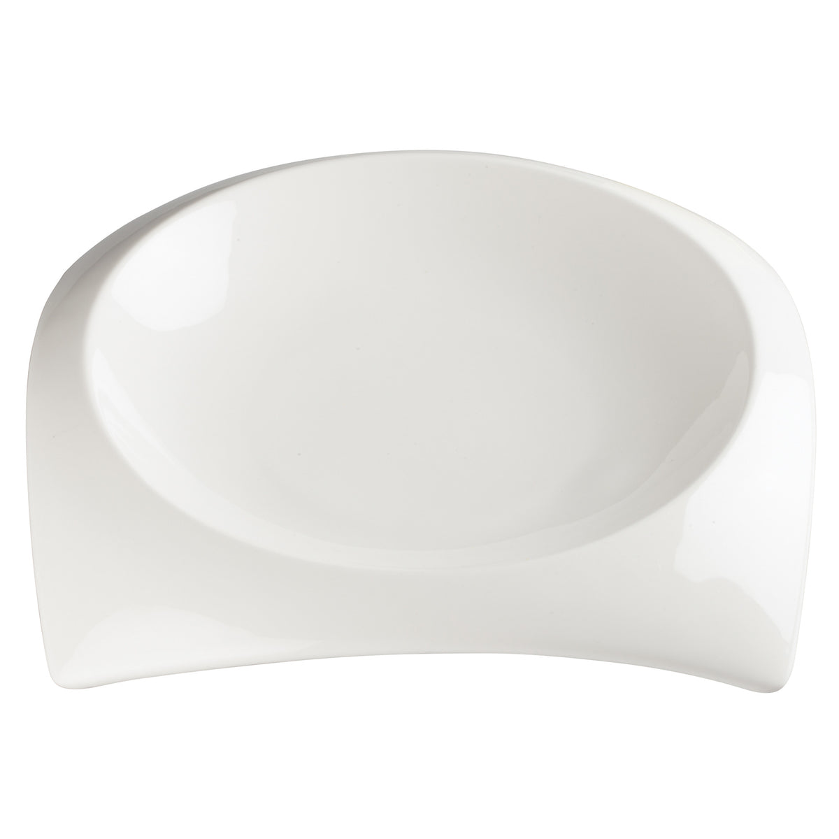 Picture of Winco WDP005-103 10 in. - 8.5 in. Dia. - Porcelain Square Deep Bowl, Bright White, 12 Piece