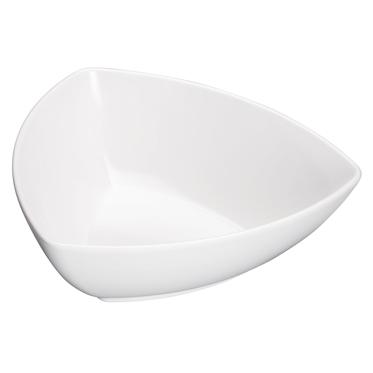 Picture of Winco WDM005-202 8 in. Melamine Triangular Bowl, White, 24 Piece