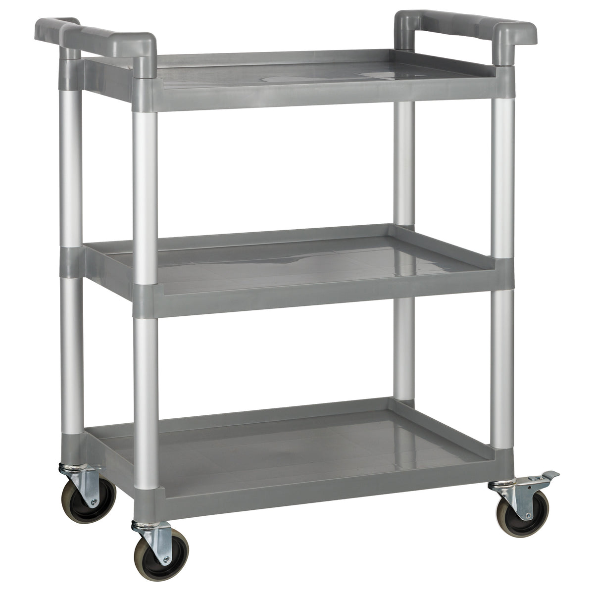 Picture of Winco UC-2415G 3-Tier Utility Carts with Brakes - Gray, 32 x 16.13 x 36.75 in.