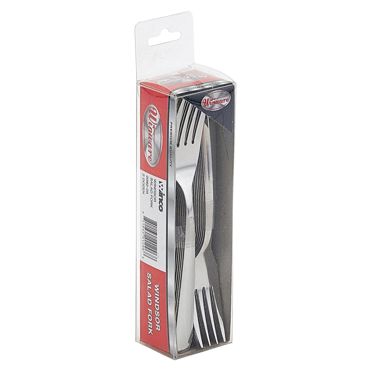 Winco 0082-06 Medium-Weight Salad Fork, 18/0 Stainless Steel, Windsor Pattern, Pack of 24