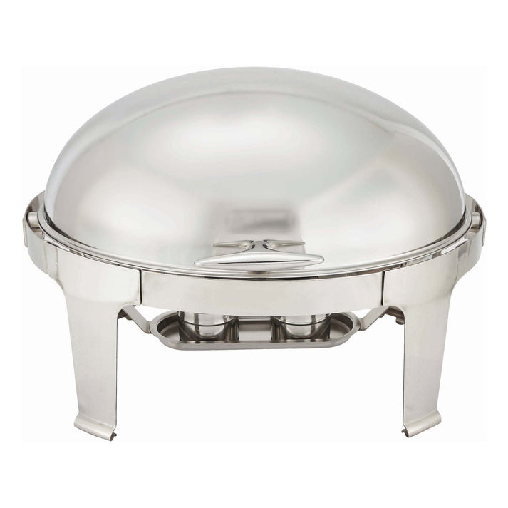 Picture of Winco 603 Madison 8 qt. Oval Chafer, Roll-Top, Stainless Steel, Heavyweight