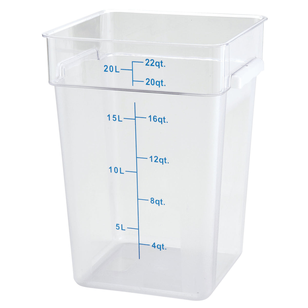 Picture of Winco PCSC-22C Square Storage Container, Clear Polycarbonate - 22 qt.
