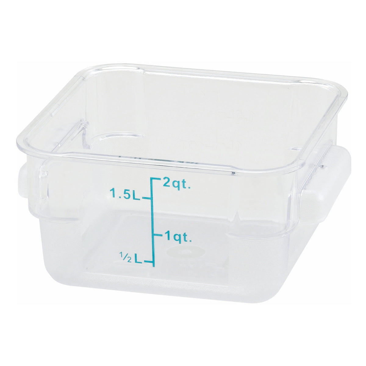 Picture of Winco PCSC-2C Square Storage Container, Clear Polycarbonate - 2 qt.