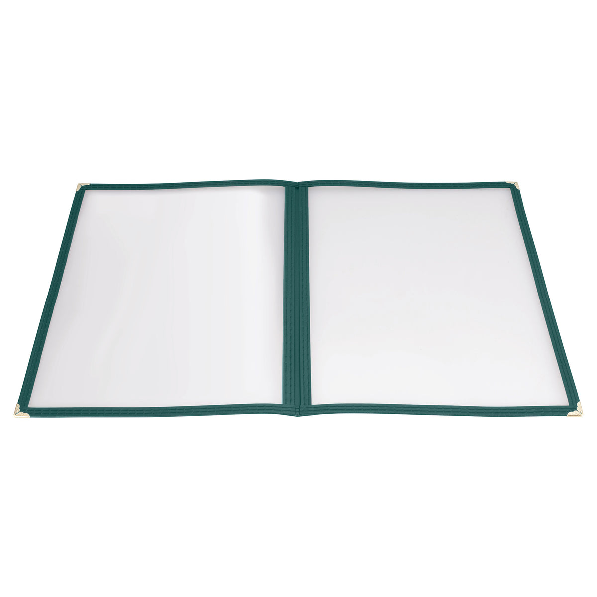 Picture of Winco PMCD-9G Book-Fold Double Panel Menu Cover - Green, 9.38 x 12.13 in.