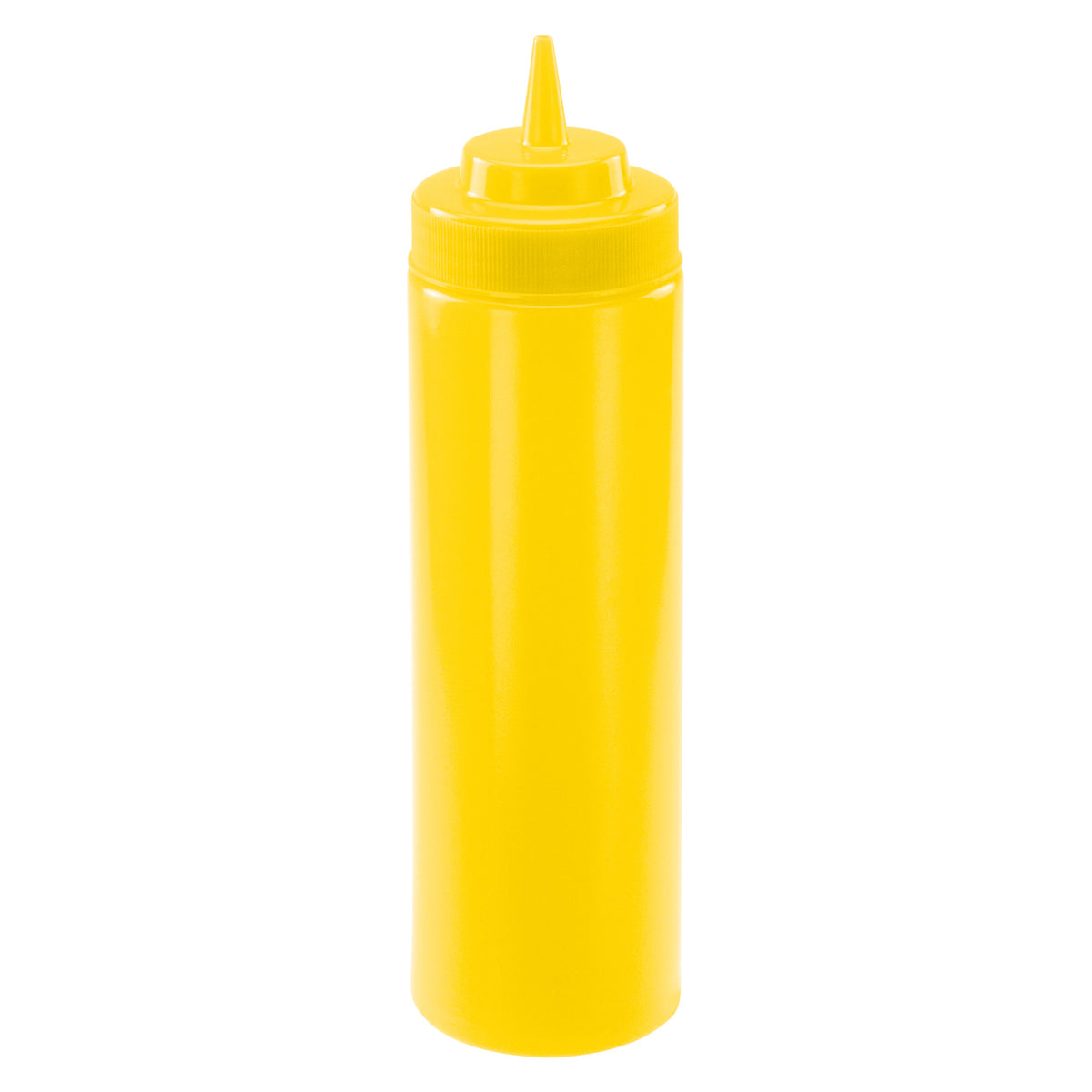Picture of Winco PSW-24Y 24 oz Wide-Mouth Squeeze Bottles - Yellow - 6 Piece