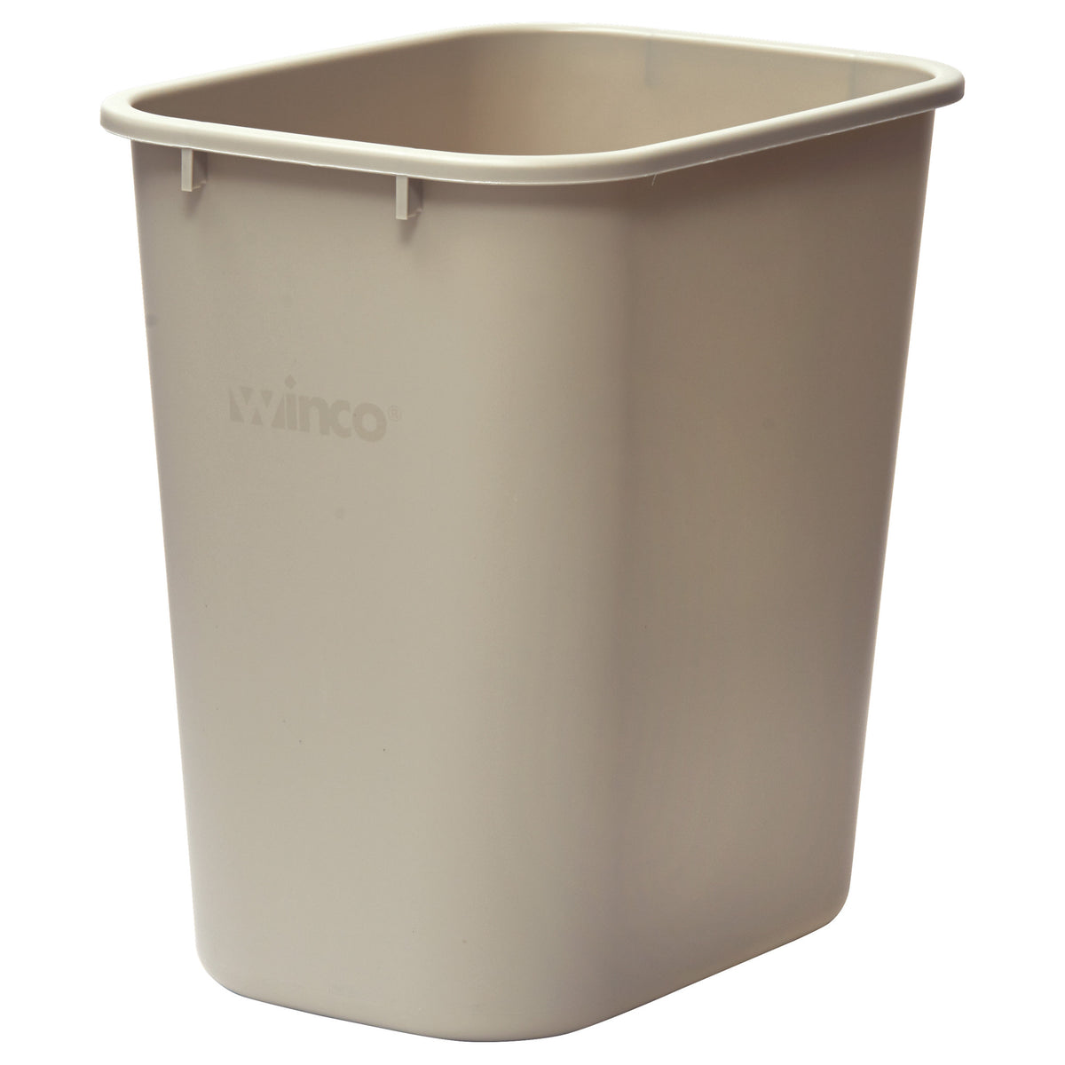 Picture of Winco PWR-28BE Waste Baskets - 28 qt., Beige - 14.63 x 10.25 x 15 in.