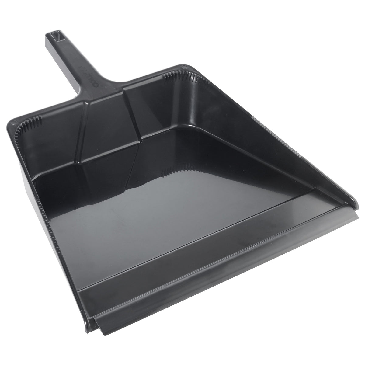 Winco DP-1618K Large Dust Pan - 18 x 16 x 5 1/4H, Plastic, Black