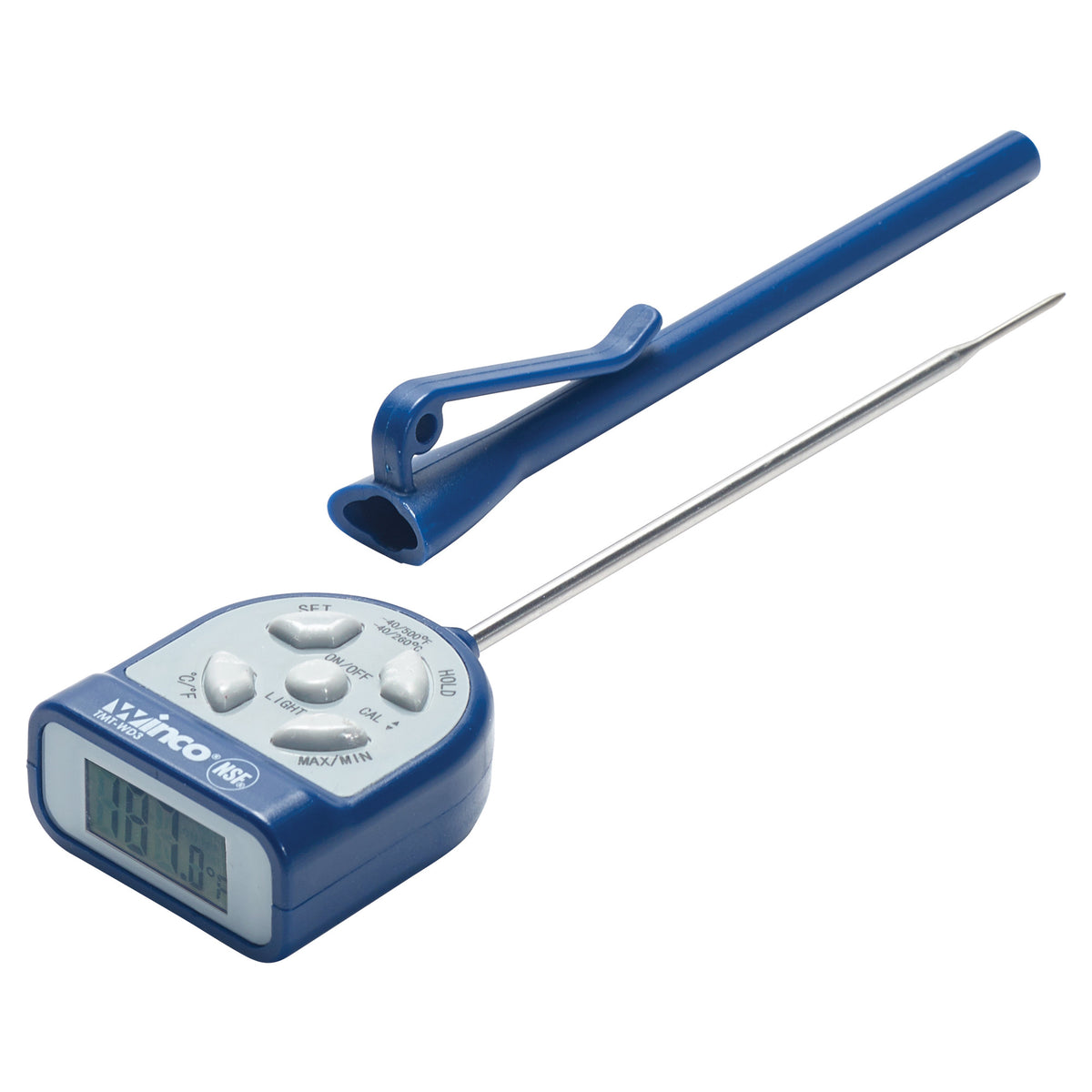 Picture of Winco TMT-WD3 Waterproof Digital Thermometer, -40 deg to 500 deg F, 1.5 mm Dia. Probe, Waterproof, NSF