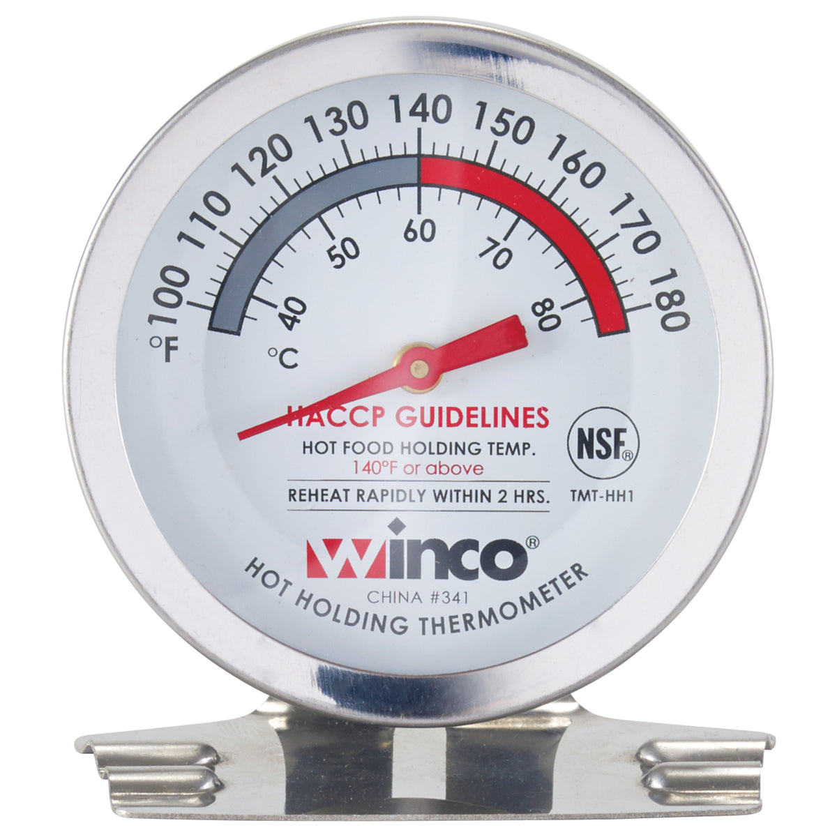 Picture of Winco TMT-HH1 Hot Holding Thermometer, 2 in. Dia., 100 deg to 180 deg F, NSF
